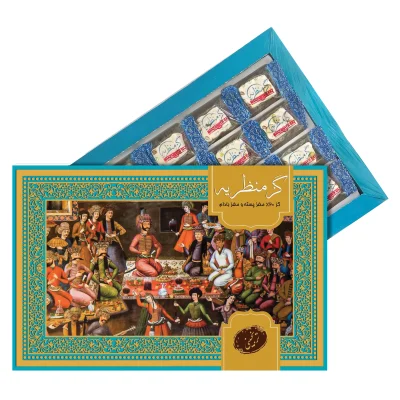 گز 20% پسته و بادام طرح بزم شاه