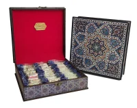 گز کادویی جعبه چوبی طرح گل و مرغ
